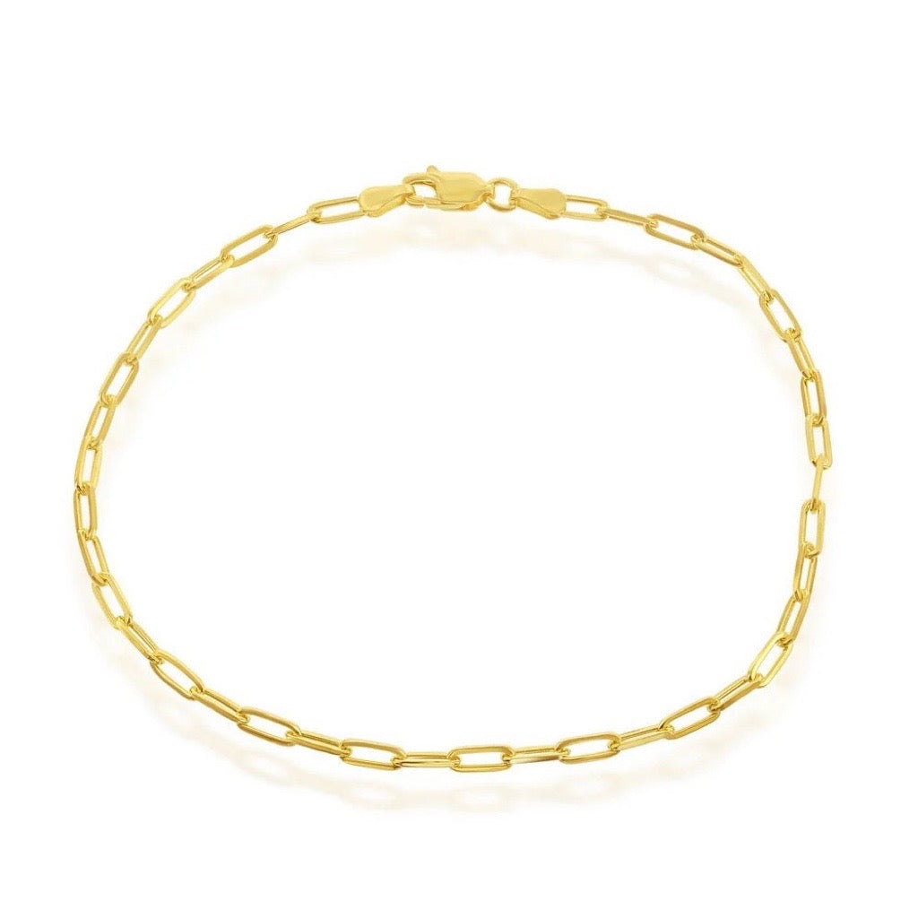 pretty petite paperclip anklechain