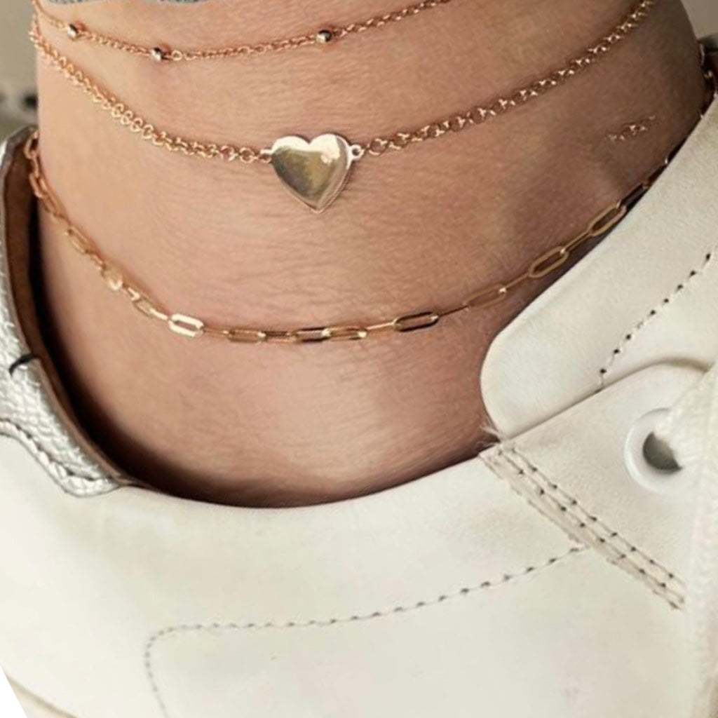 pretty petite paperclip anklechain 2