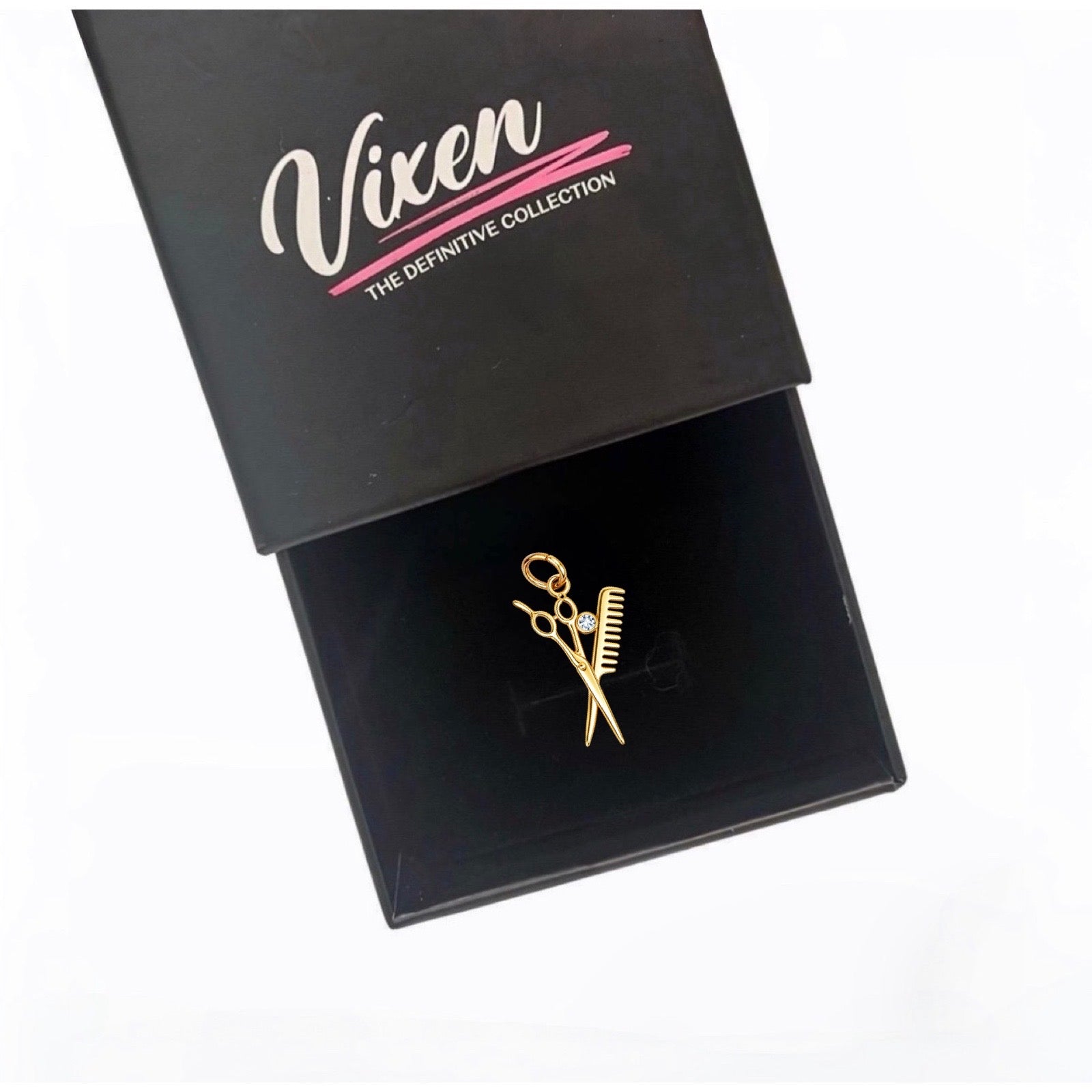 Hairdresser Scissors and Comb Pendant