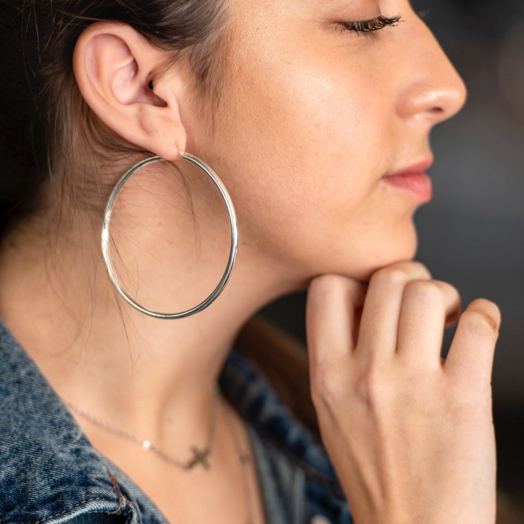 silver hoops 