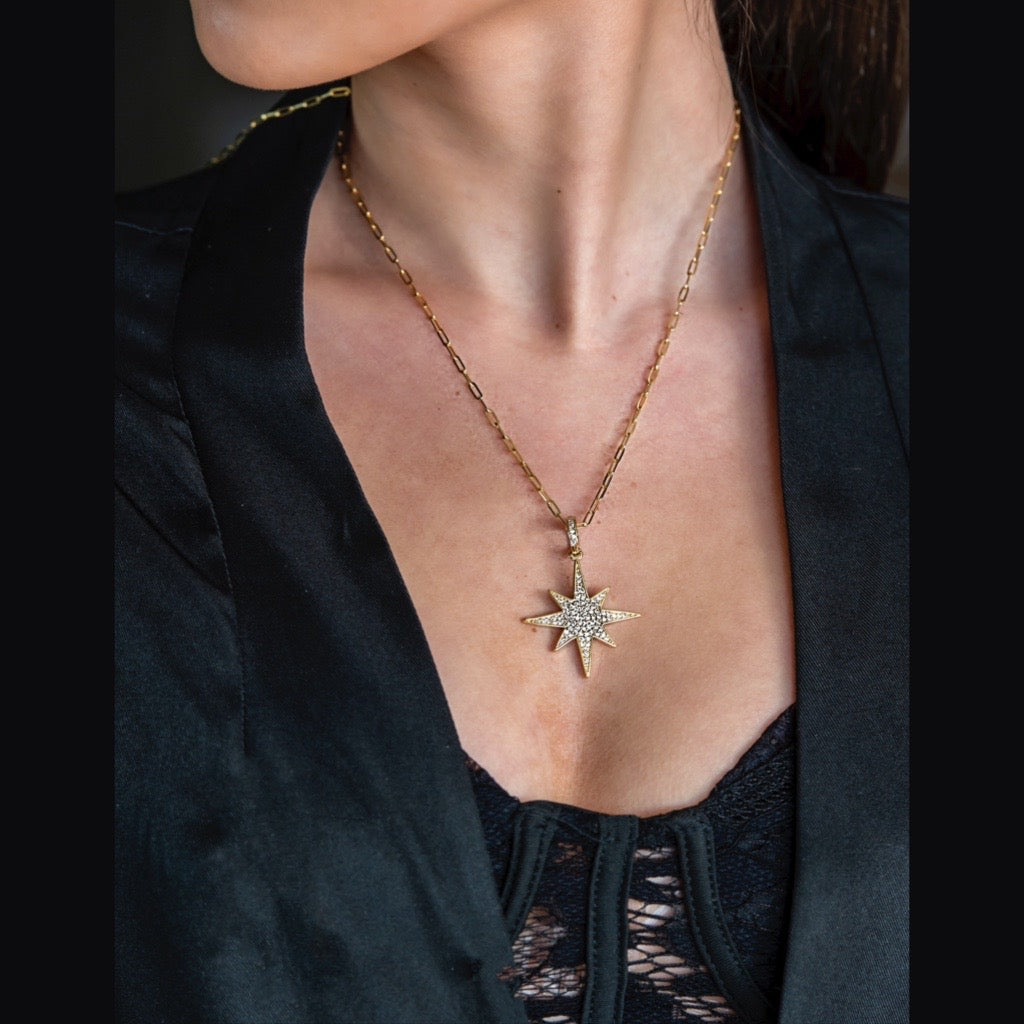 Star Pendant with Cubic Zirconias
