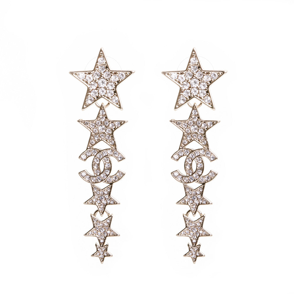 starburst earrings with cubic zirconias