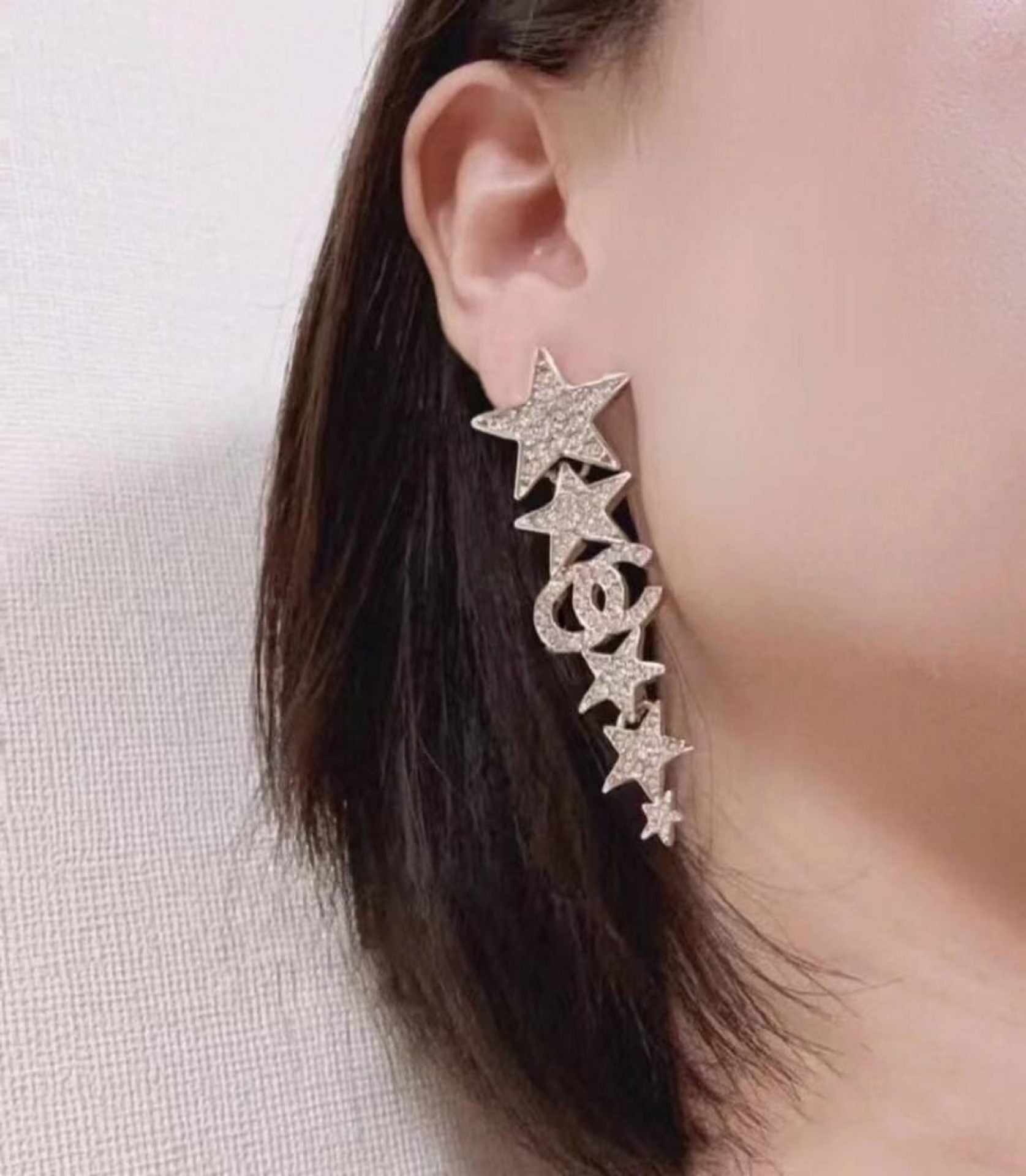 starburst earrings with cubic zirconias