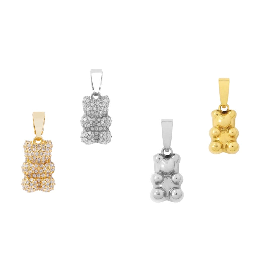 Teddybear Pendant Plain or Glitzy