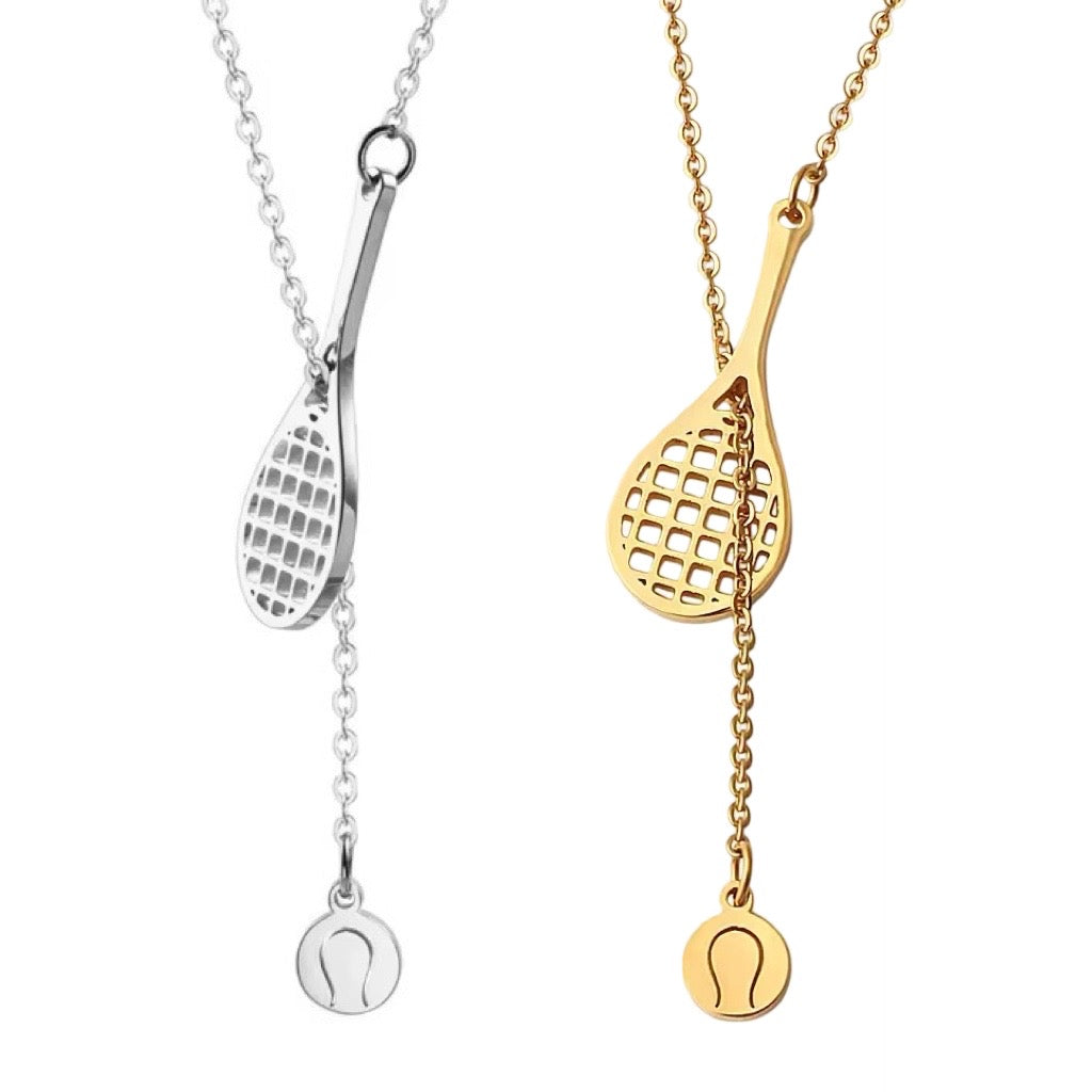 tennis necklace in gold or silver
