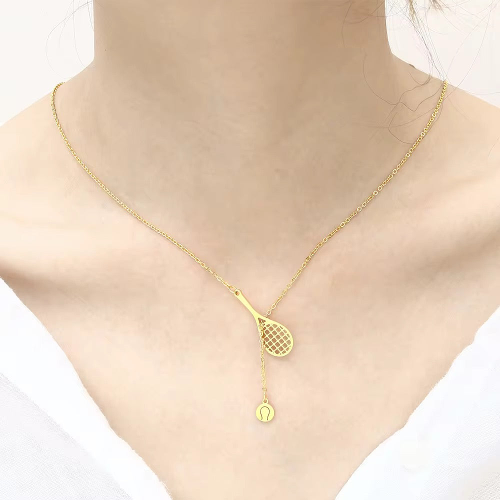 tennis necklace in gold plated