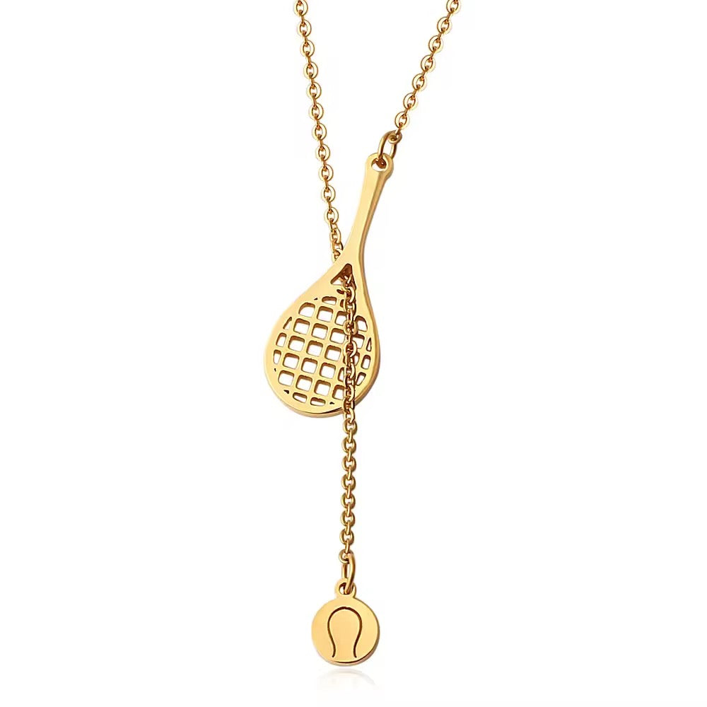 tennis necklace in gold plated 