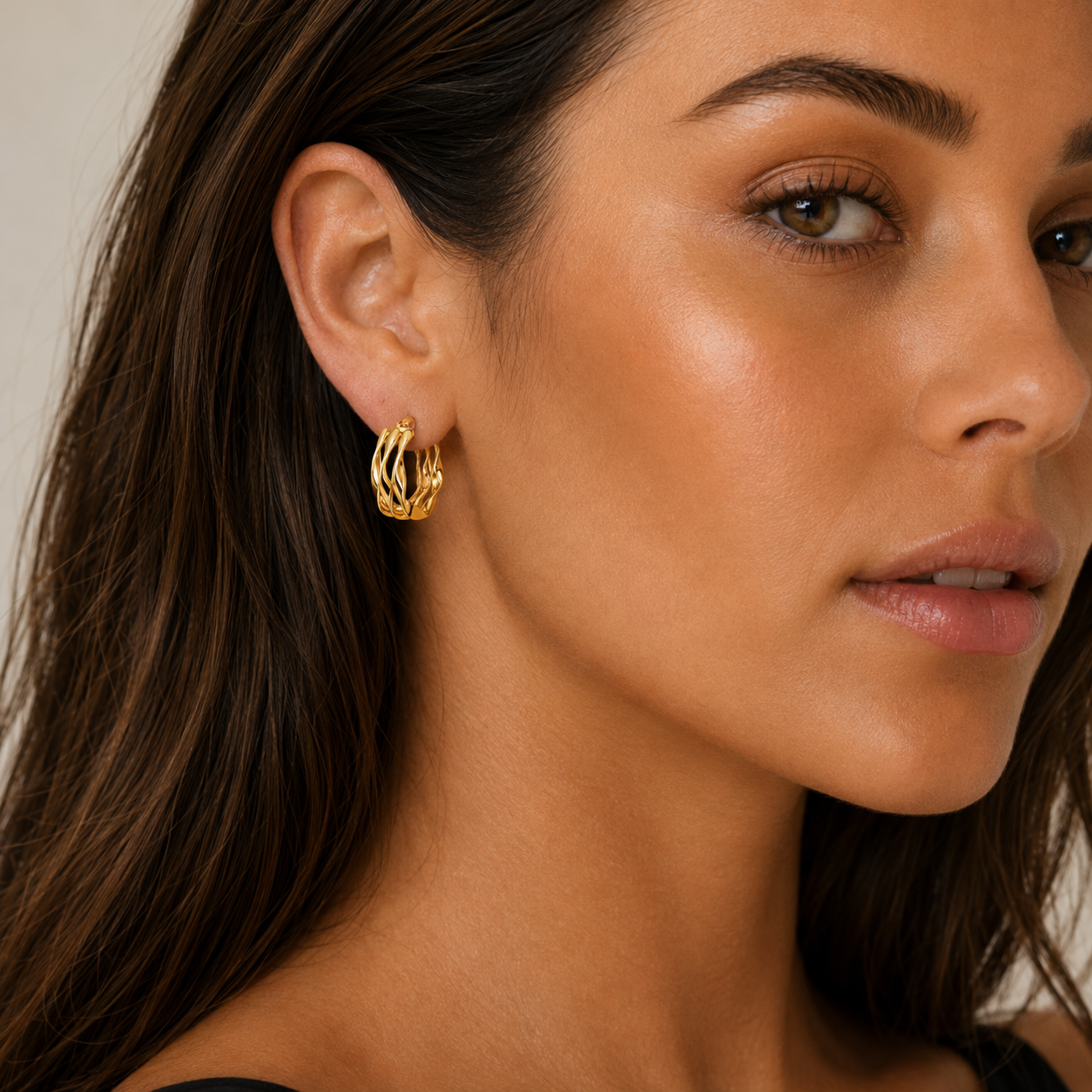 9ct Yellow Gold Twisted Hoop Earrings – Italian Gold Jewellery
